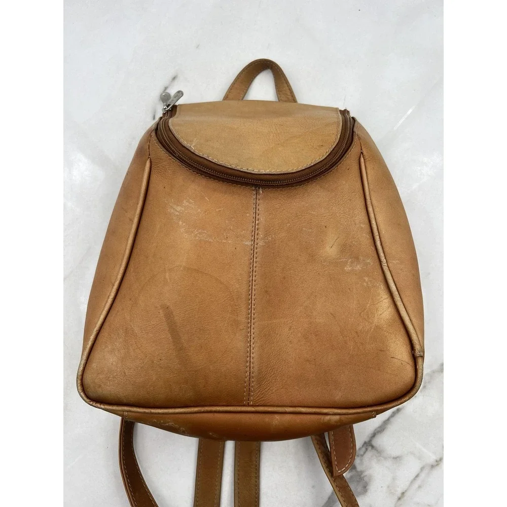 Piel Leather Backpack Purse Women's Tan Handmade in Columbia Genuine Leather